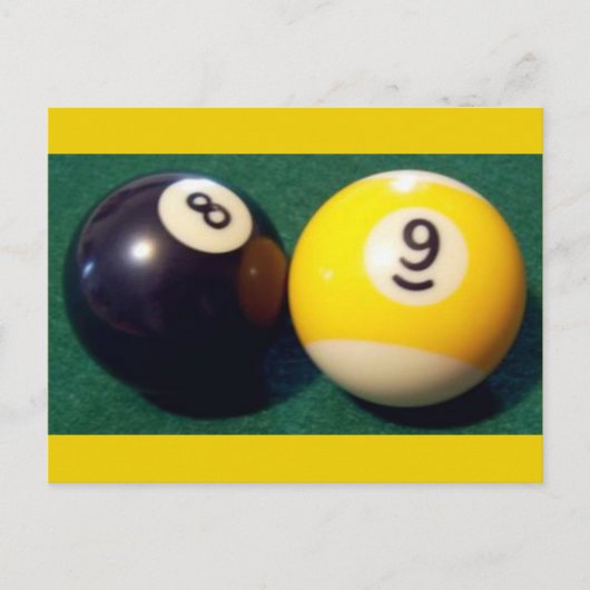 8-Ball 9-Ball Briefkaart (Voorkant)