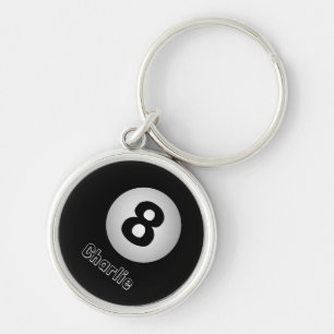 8-Ball aangepaste naam Sleutelhanger