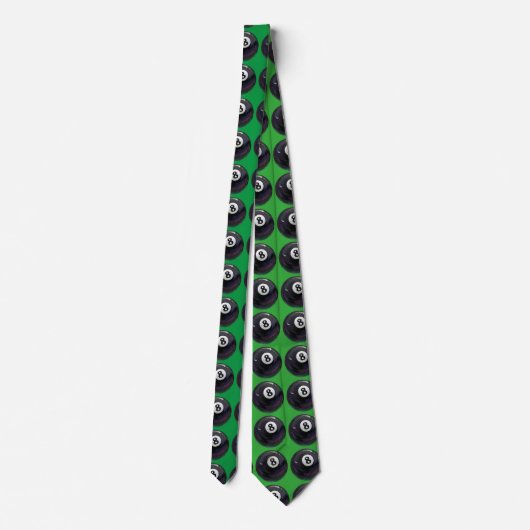 8 Ball Art Pattern Green Stropdas (Achterkant)