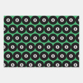 8-Ball Biljart Ontwerp Verpakking Papier Bladen Inpakpapier Vel (Voorkant 3)