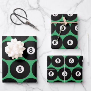 8-Ball Biljart Ontwerp Verpakking Papier Bladen Inpakpapier Vel