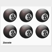 8 Ball Biljart Pool Ronde Sticker (Vel)