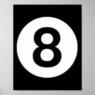 8 Ball biljart Pool Table Kostuum Acht Ball Poster