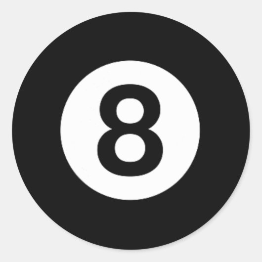 8 Ball biljart Pool Table Kostuum Acht Ball Ronde Sticker (Voorkant)