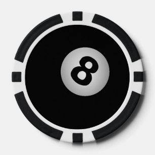 8-BALL Billiards aangepaste pokerchips