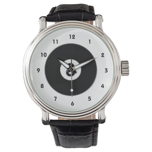 8-Ball Billiards Design Watch Horloge (Voorkant)