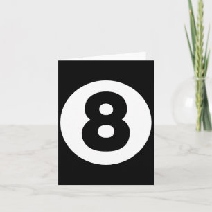 8 Ball Billiards Lazy Halloween Costume Funny Magi Kaart