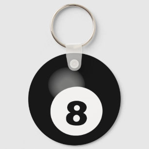 8 Ball Button Sleutelhanger