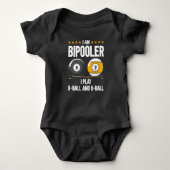 8 Ball en 9 Ball Humor Funny Billiards Romper (Voorkant)