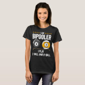 8 Ball en 9 Ball Humor Funny Billiards T-shirt (Voorkant volledig)