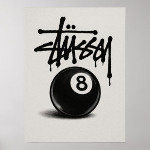 8 Ball Graffiti Verticale Poster