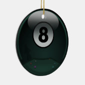 8-Ball Keramisch Ornament (Rechts)