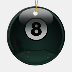 8-Ball Keramisch Ornament