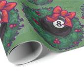 8 Ball Kerstmis Cadeaupapier (Rol Hoek)