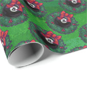8-Ball Kerstmis met groen Cadeaupapier (Rol Hoek)