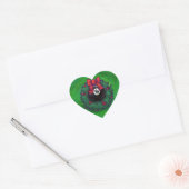 8-Ball Kerstmis met groen Hart Sticker (Envelop)