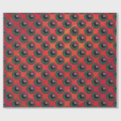 8-Ball Kerstmis Rood Cadeaupapier (Vlak)