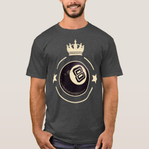 8 Ball King Biljart Retro Snooker T-shirt