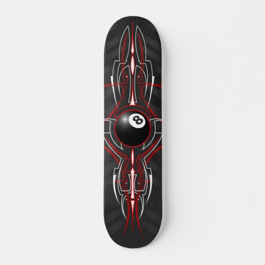8-Ball Old School Pinstripe Board Skateboard (Voorkant)