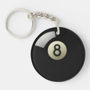 8 Ball Pool Bag ID LABEL of rugzak Sleutelhanger