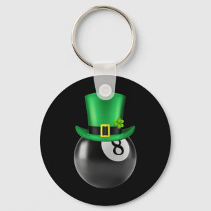 8 Ball Pool biljart minnaar St Paddys Day Leprecha Sleutelhanger