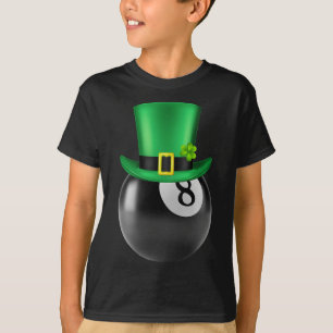 8 Ball Pool biljart minnaar St Paddys Day Leprecha T-shirt