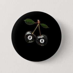 8 Ball Pool Biljart Speler Kersen Ronde Button 5,7 Cm