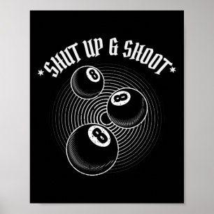 8 Ball Pool speler zwijgt en schiet biljarten GIF Poster