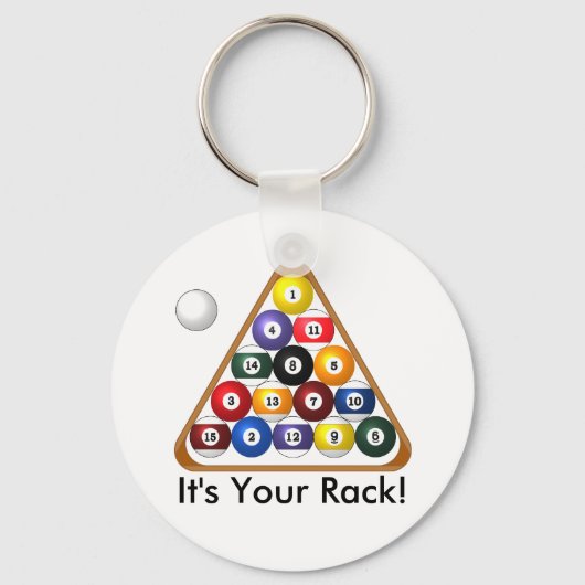 8-ball Rack-sleutelhanger Sleutelhanger (Voorkant)