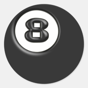 8 BALL RONDE STICKER