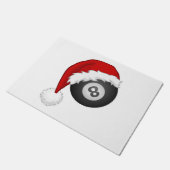 8-Ball Santa hat Funny kerst billiards snooker Deurmat (Schuin)