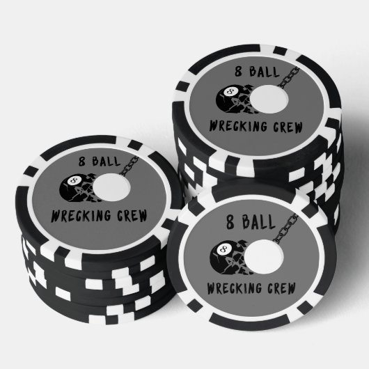 8 Ball Wrecking Crew Poker Chips (Opstapeling)
