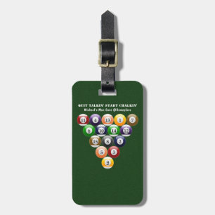 8-band rackbiljartballen met 8-bits balpool bagagelabel