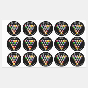 8-band rackbiljartballen met 8-bits balpool labels