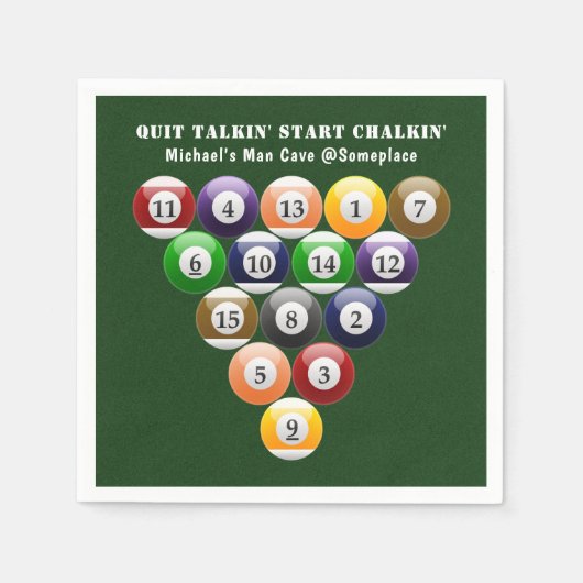 8-band rackbiljartballen met 8-bits balpool servetten (Voorkant)
