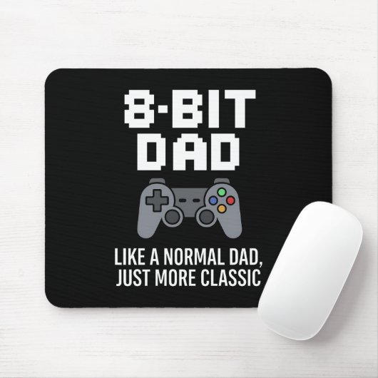 8-bit Dad Classic Gamer Controller Ontwerp Muismat (Met muis)