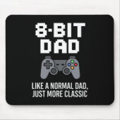 8-bit Dad Classic Gamer Controller Ontwerp Muismat (Voorkant)