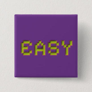 8-Bit EASY Vierkante Pin - Retro Paarse Gaming Toe Button 5,1 Cm