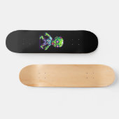 8-bit grappige zombie Halloween Skateboard (Horizontaal)