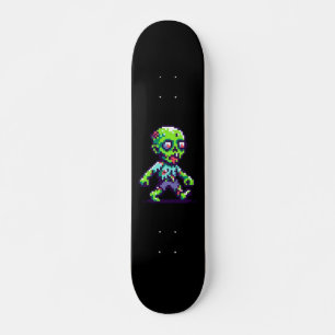 8-bit grappige zombie Halloween Skateboard