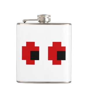 8 Bit Griezelige Rode Ogen Heupfles
