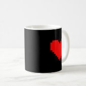 8 Bit Heart Retro Valentines Day Xel Artwork  Koffiemok (Voorkant rechts)