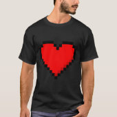 8 Bit Heart Retro Valentines Day Xel Artwork  T-shirt (Voorkant)