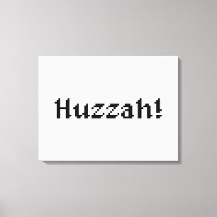 8 bit Huzzah! Canvas Afdruk
