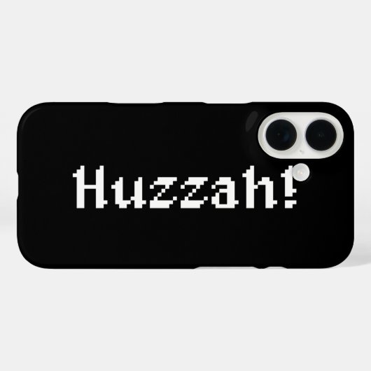 8 bit Huzzah! Case-Mate iPhone Case (Achterkant (horizontaal))