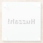 8 bit Huzzah! Glazen Onderzetter (Achterkant)