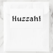 8 bit Huzzah! Rechthoekige Sticker (Tas)