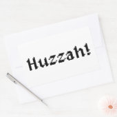 8 bit Huzzah! Rechthoekige Sticker (Envelop)