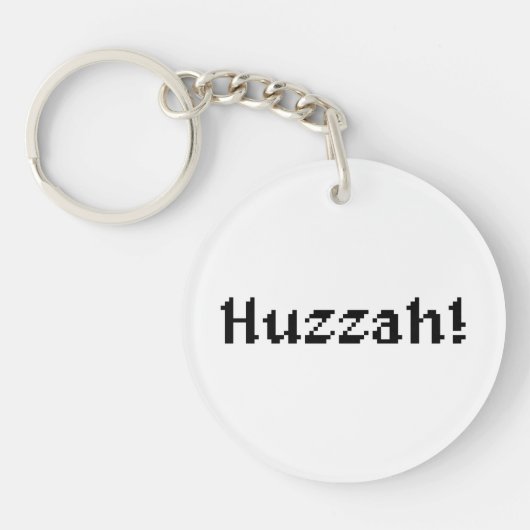 8 bit Huzzah! Sleutelhanger (Voorkant)