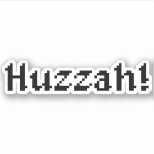 8 bit Huzzah! Sticker